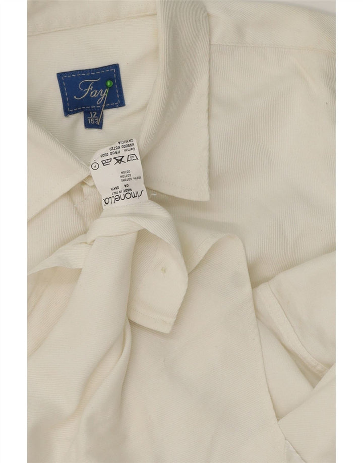Camicia Fay Bambino 11-12 Anni Cotone Bianco