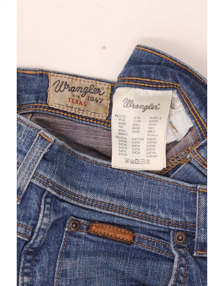 Jeans dritti elasticizzati Texas Wrangler da uomo W30 L32 cotone blu