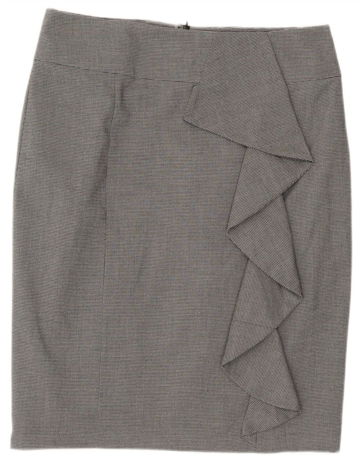 Gonna a tubino da donna Marks & Spencer UK 14 Large W32 grigio pied de poule