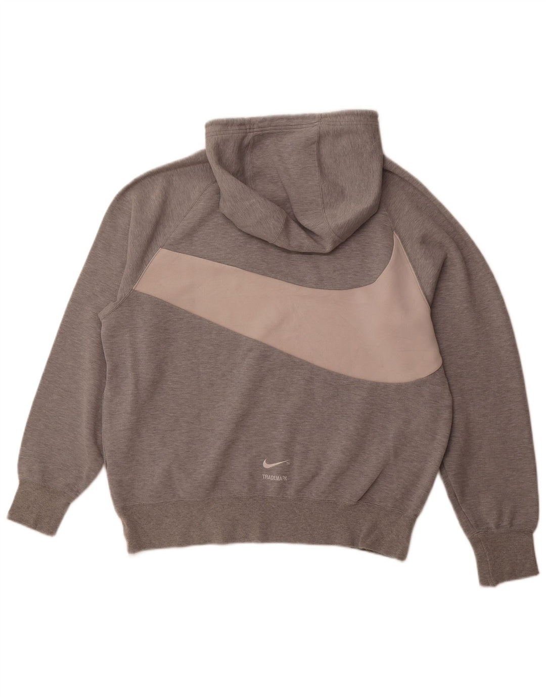 NIKE Felpa con cappuccio grafica da uomo grande in cotone grigio