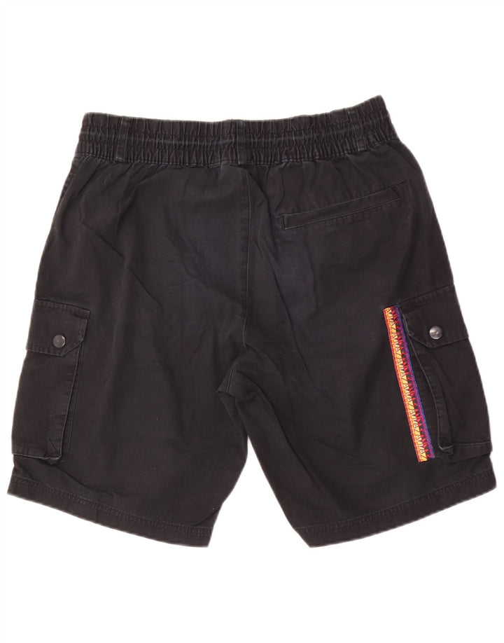 Pantaloncini cargo Adidas da uomo medi W30 in cotone nero