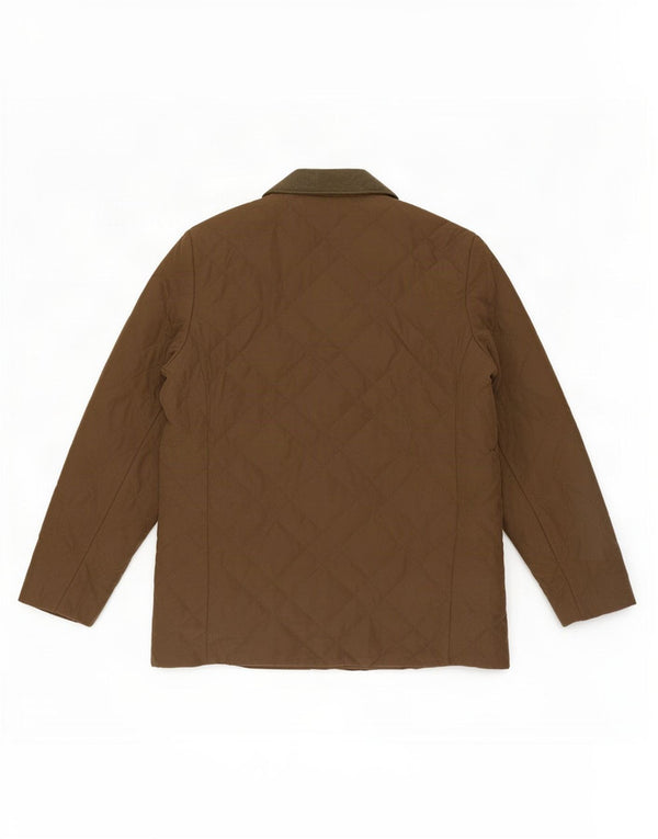 Giacca trapuntata da donna Marks & Spencer UK 12 poliestere kaki medio