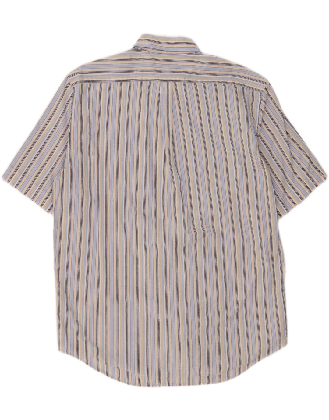MARLBORO CLASSICS Mens Short Sleeve Shirt Large Blue Striped Vintage Marlboro Classics and Second-Hand Marlboro Classics from Messina Hembry 