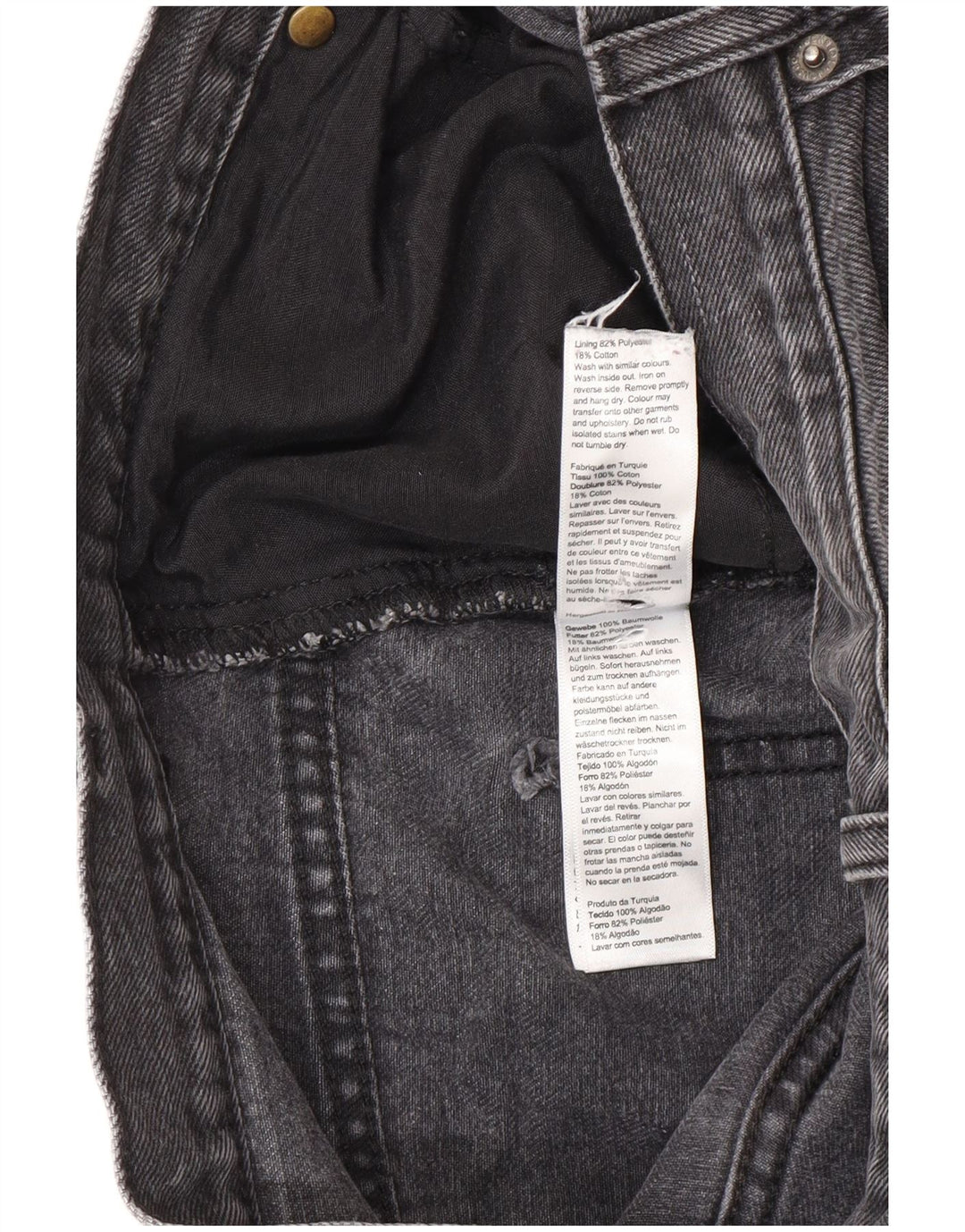 Jeans larghi larghi da donna Topshop W30 L32 poliestere nero