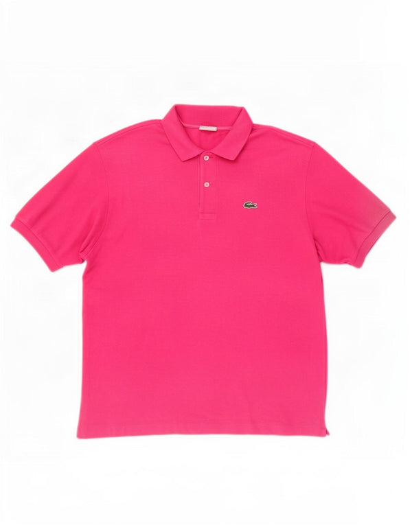 Polo da uomo Lacoste taglia 6 XL in cotone rosa