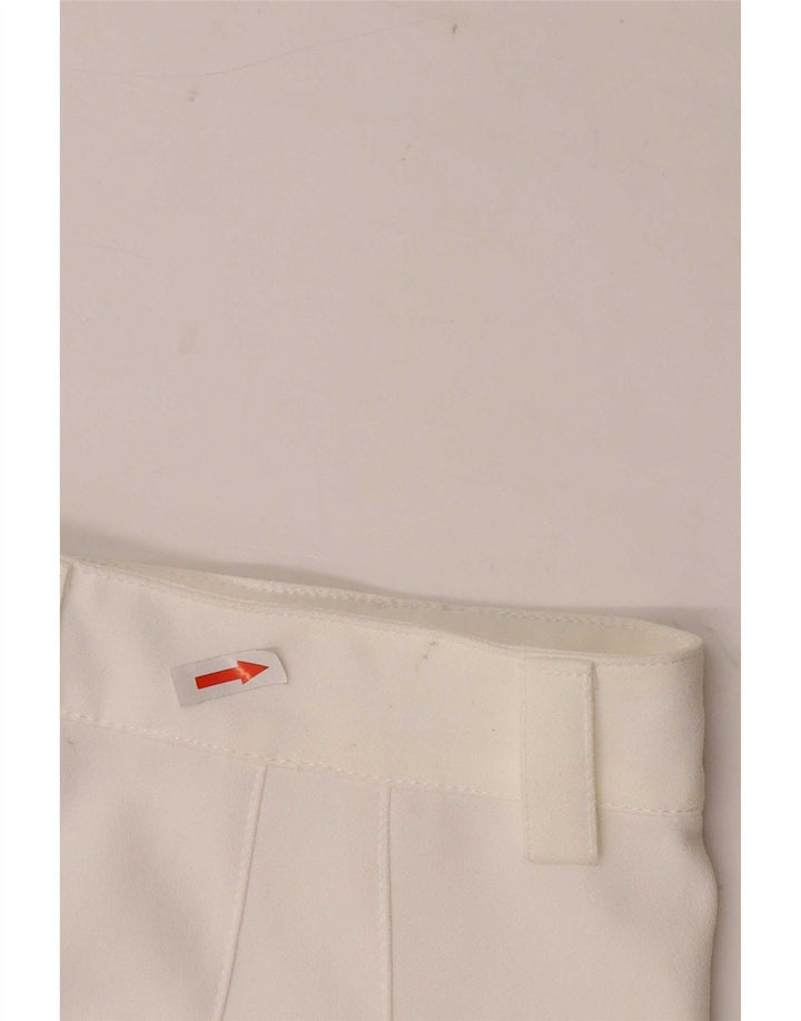 Pantaloni casual dritti da donna Zara piccoli W26 L32 poliestere bianco