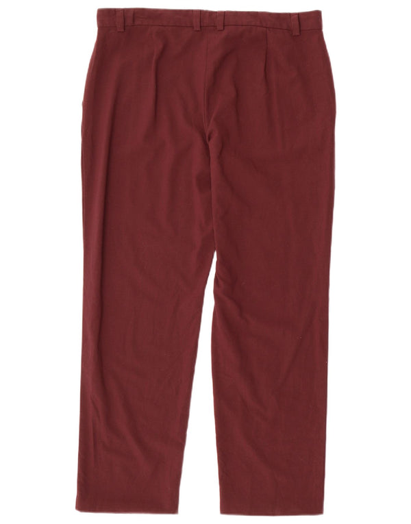 MARKS & SPENCER Pantaloni casual dritti da donna UK 14 Large W34 L27 Marrone