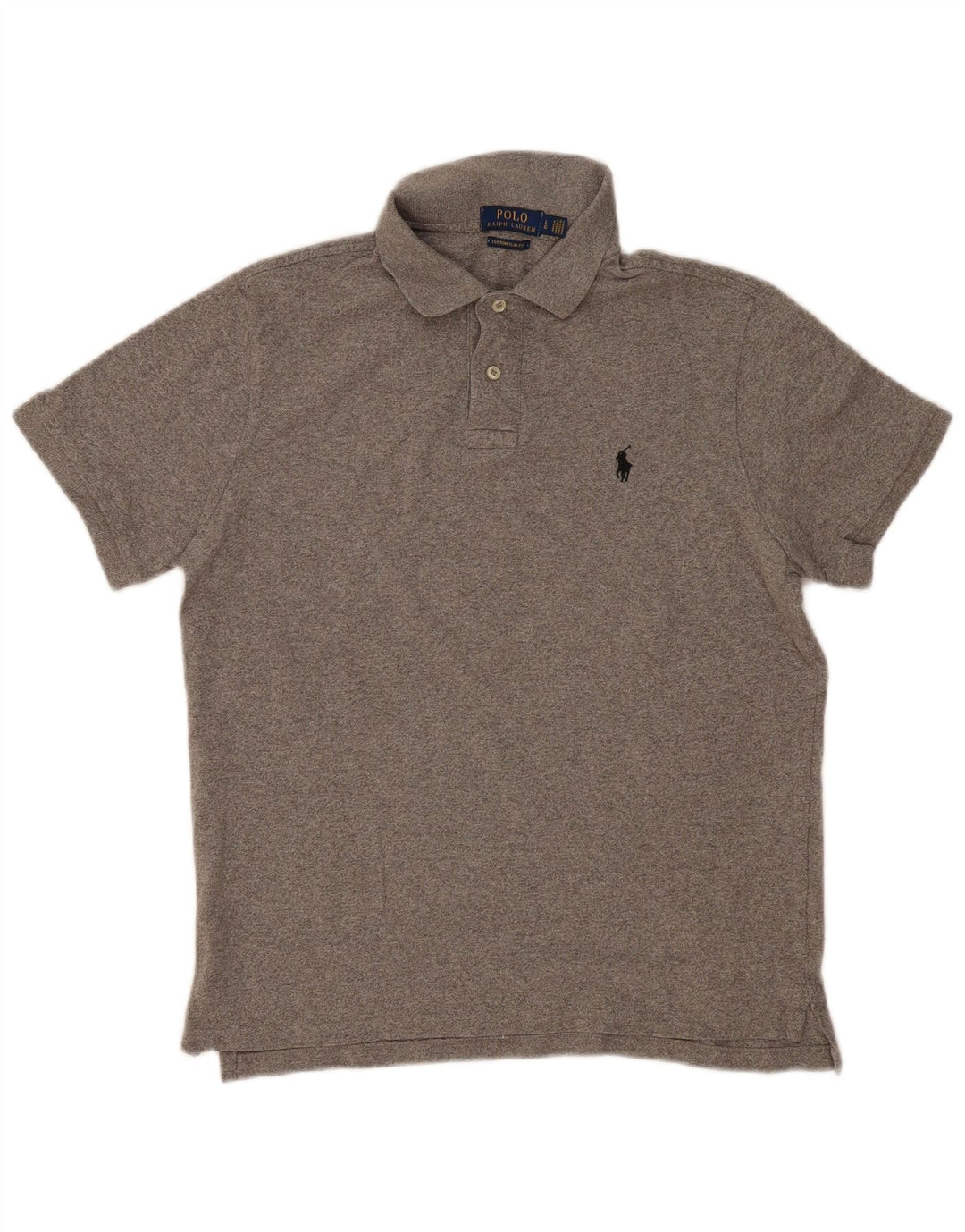 POLO RALPH LAUREN Polo da uomo slim fit personalizzata grande in cotone grigio
