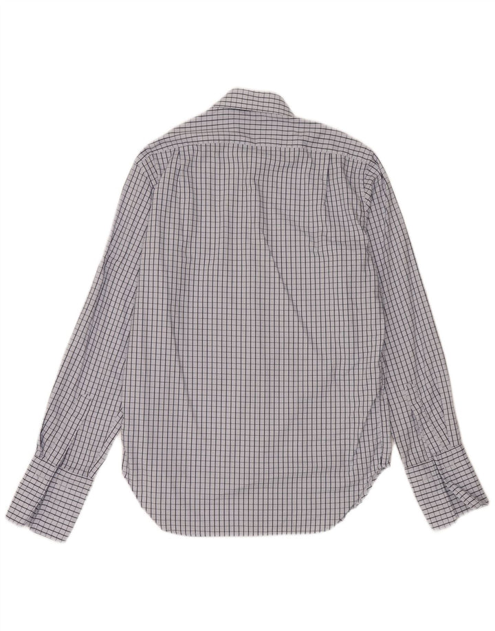 Camicia formale da uomo Massimo Dutti taglia 41 16 grande cotone a quadri blu
