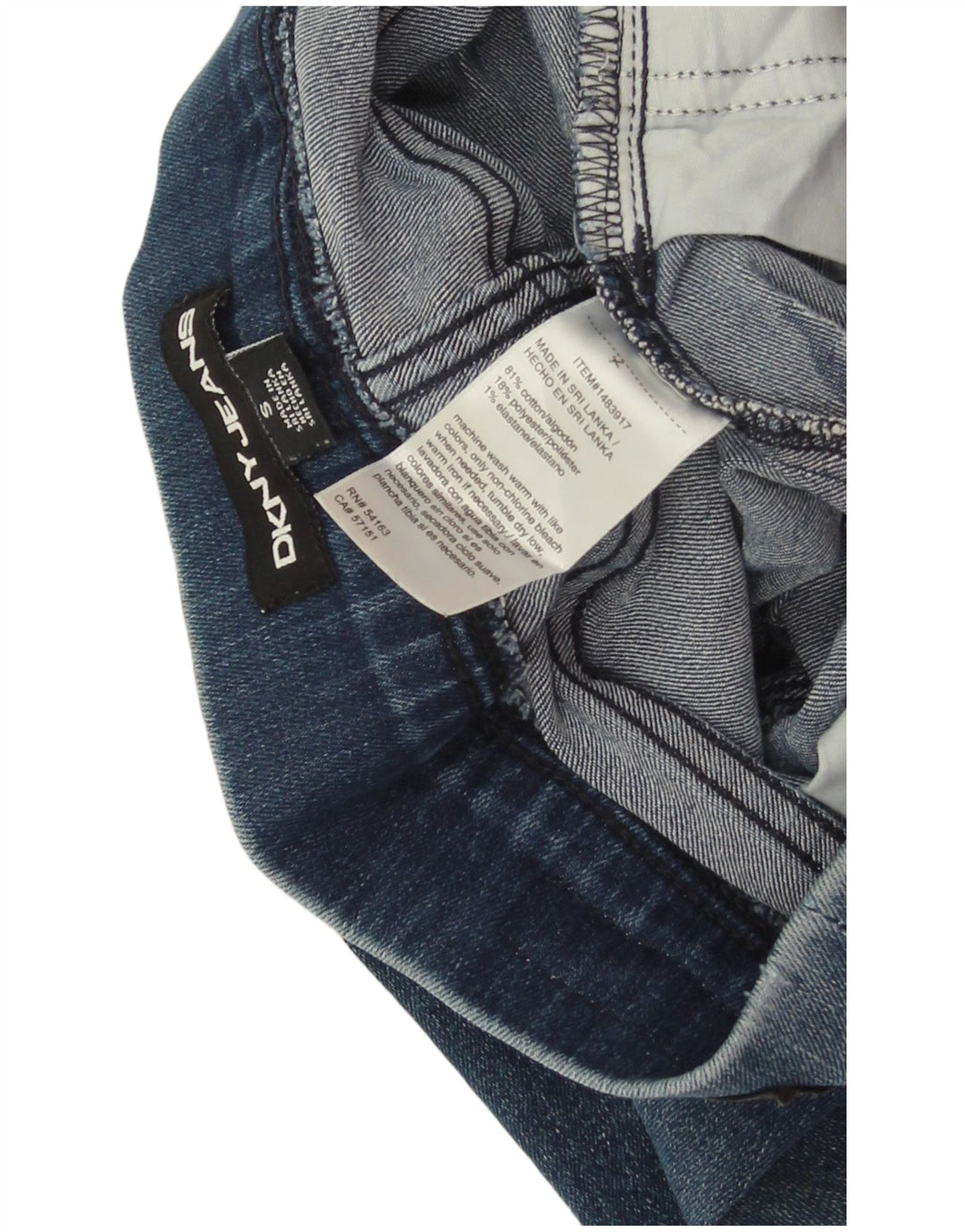 Pantaloncini di jeans da donna DKNY piccoli W27 cotone blu
