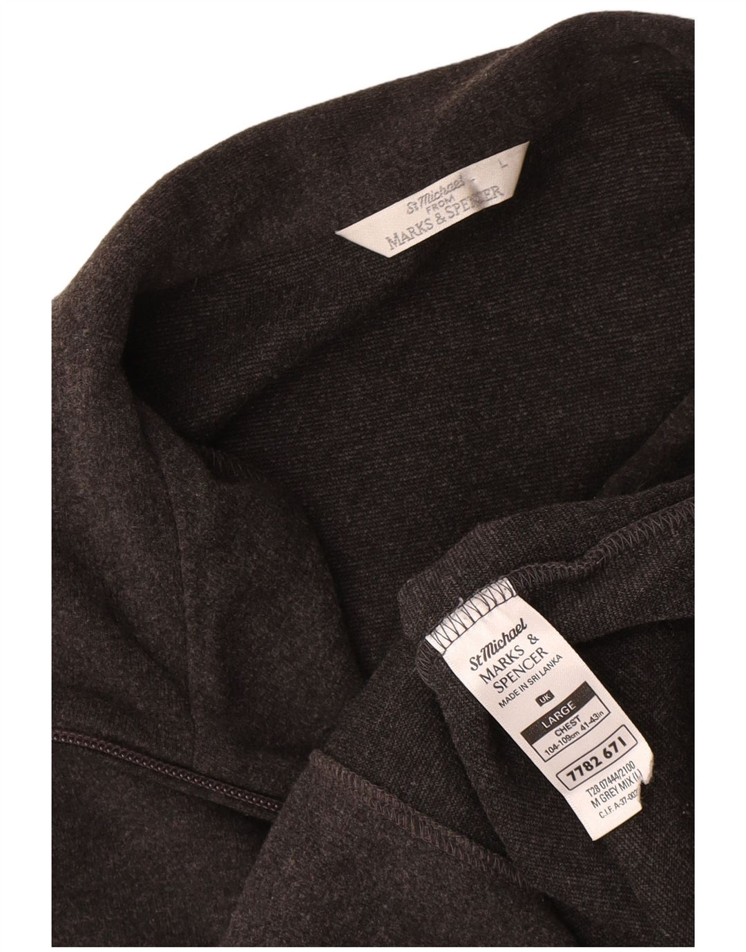 Giacca da ginnastica da uomo Marks & Spencer grande in cotone grigio