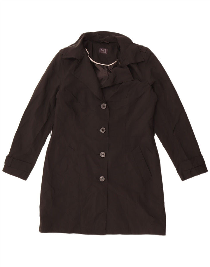 Trench da donna Marks & Spencer UK 12 medio poliestere nero