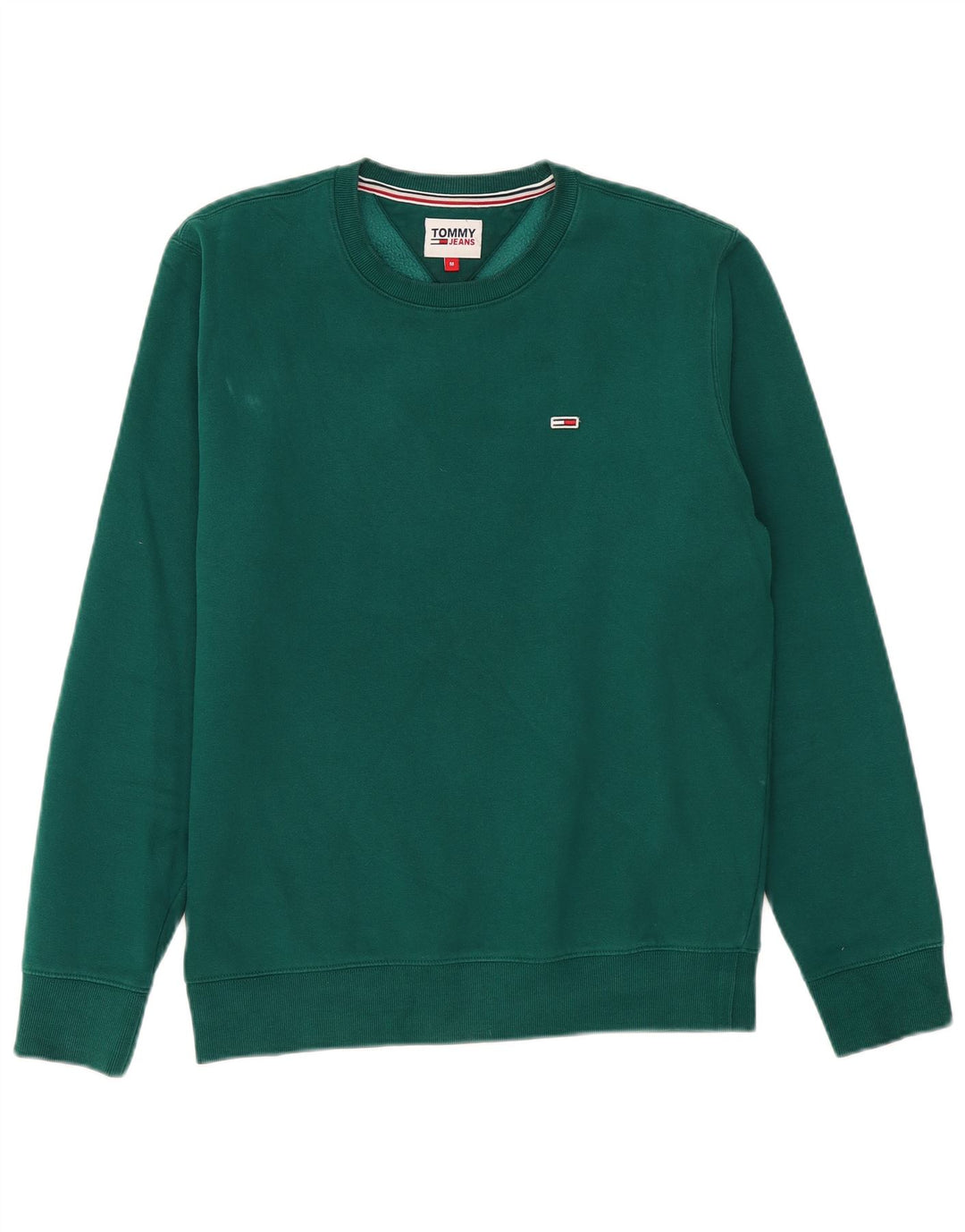 Tommy Hilfiger Uomo Felpa Maglione Cotone Verde Medio