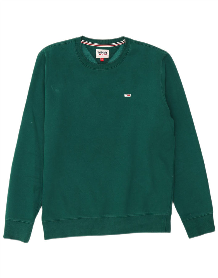 Tommy Hilfiger Uomo Felpa Maglione Cotone Verde Medio