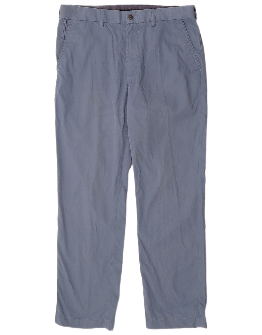 Pantaloni chino dritti da uomo Marks & Spencer W32 L29 cotone blu