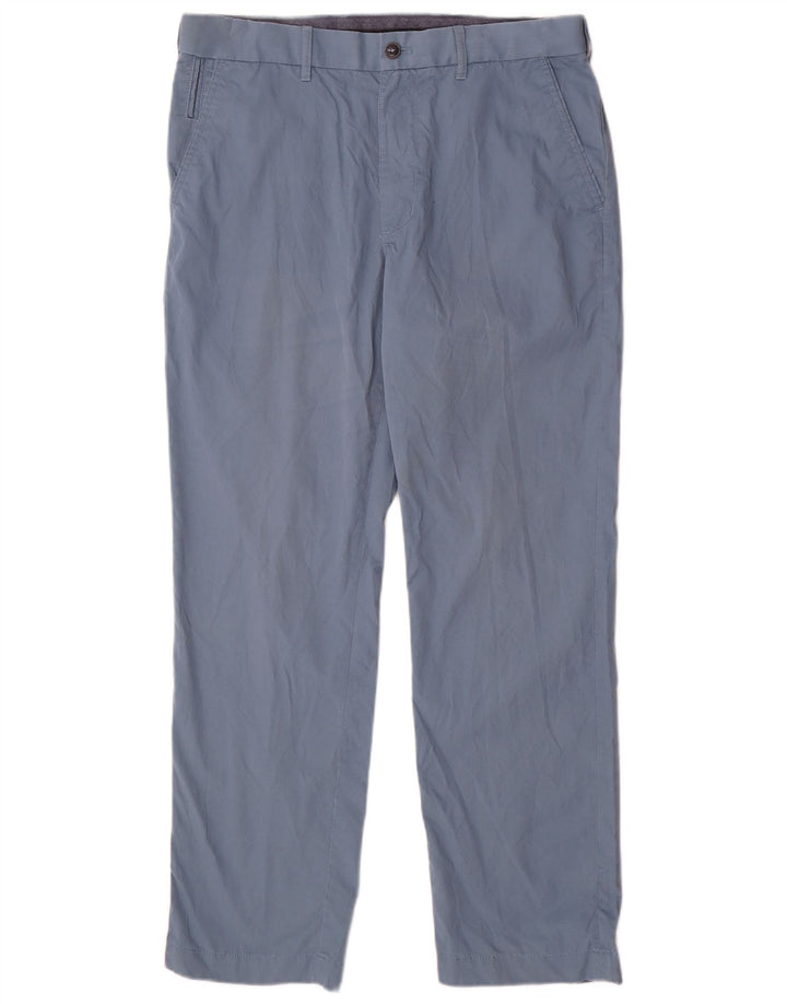 Pantaloni chino dritti da uomo Marks & Spencer W32 L29 cotone blu