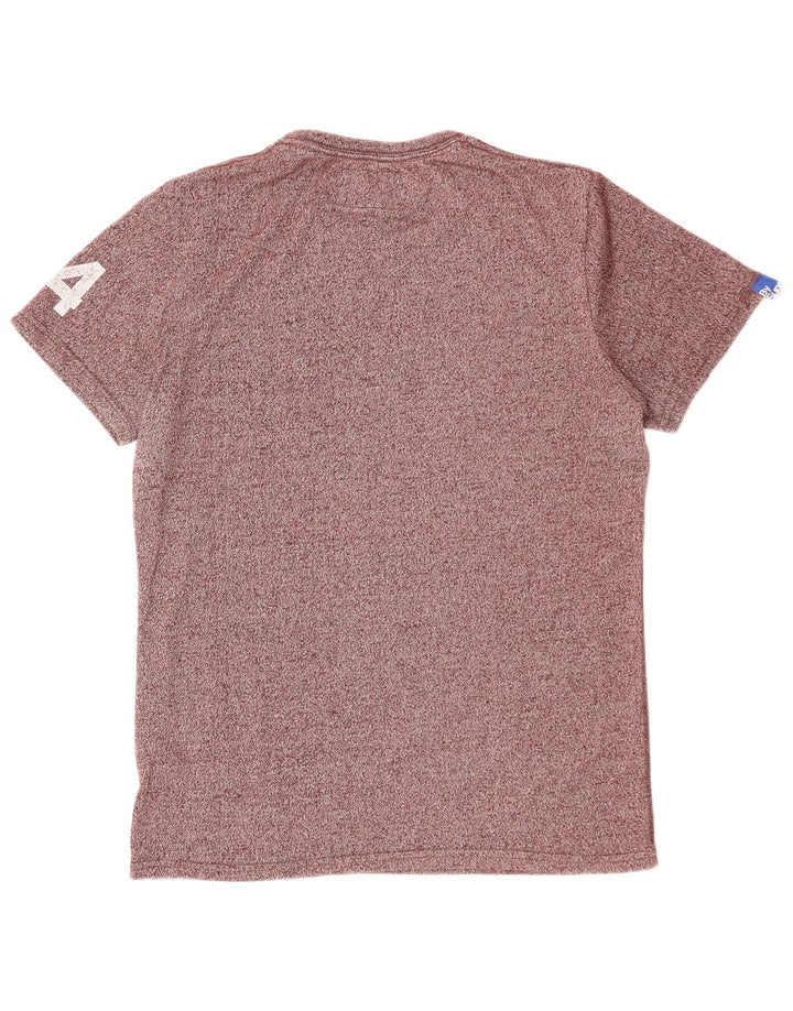 T-shirt grafica da uomo SUPERDRY Top grande in cotone screziato viola