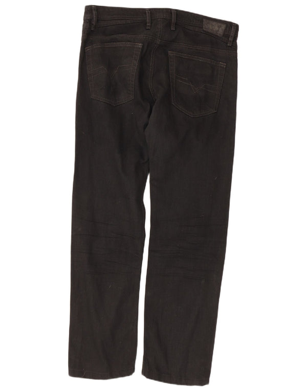Jeans dritti da uomo Diesel W33 L29 cotone nero