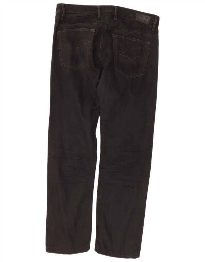 Jeans dritti da uomo Diesel W33 L29 cotone nero