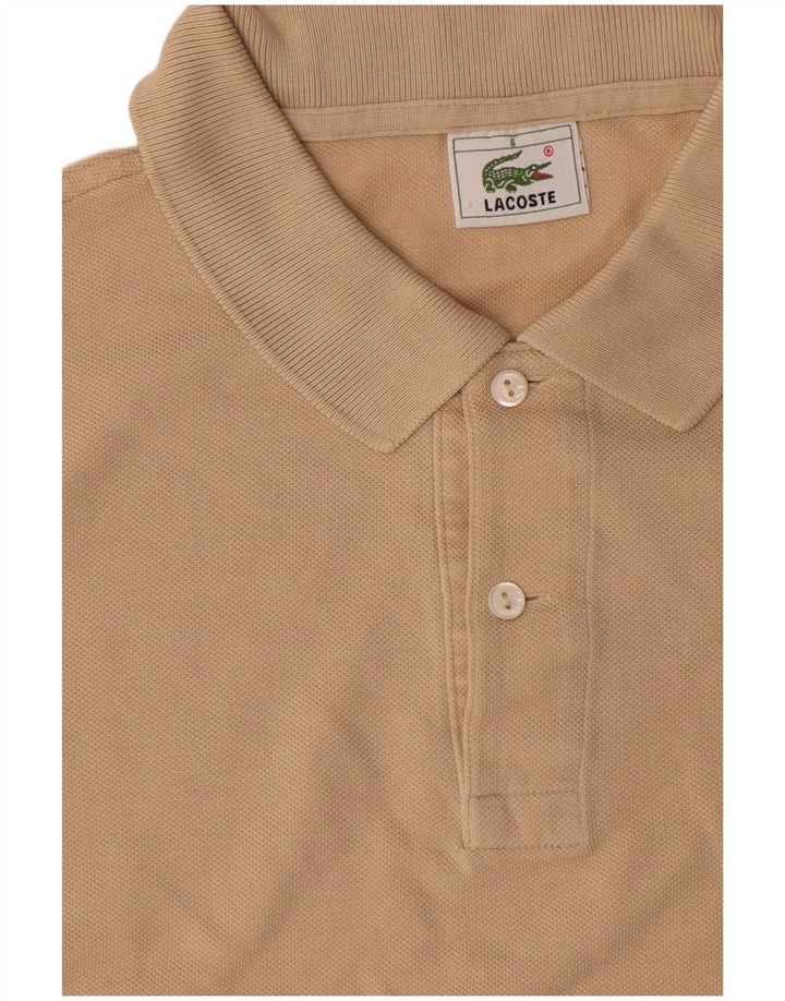 Polo da uomo Lacoste taglia 5 grande in cotone beige