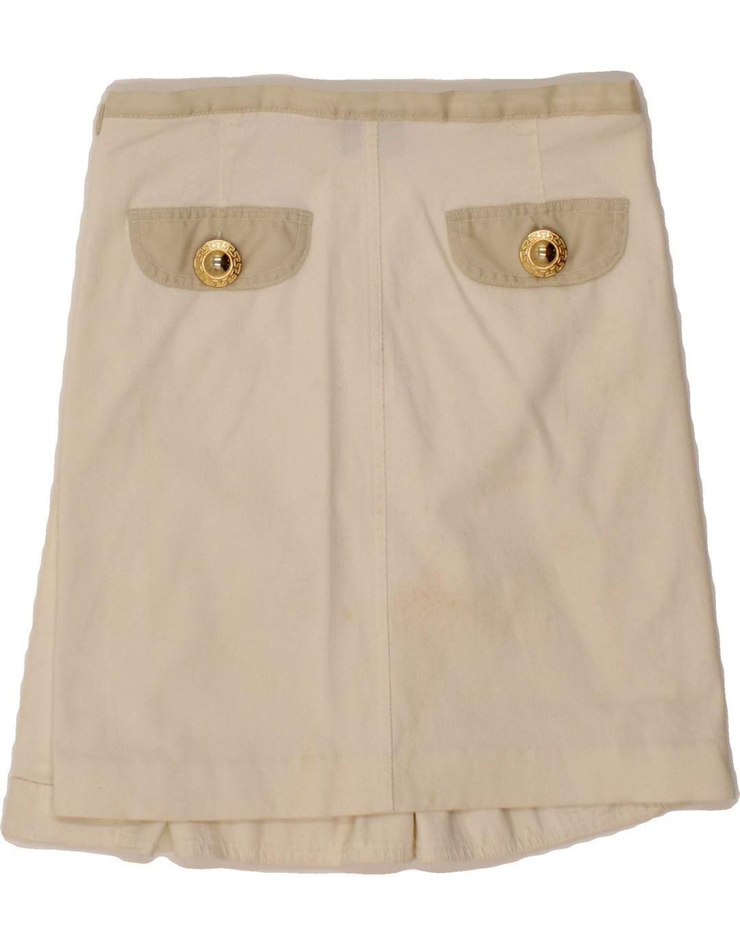 TRUSSARDI Womens A-Line Skirt IT 46 Large W28 Off White Vintage Trussardi and Second-Hand Trussardi from Messina Hembry 