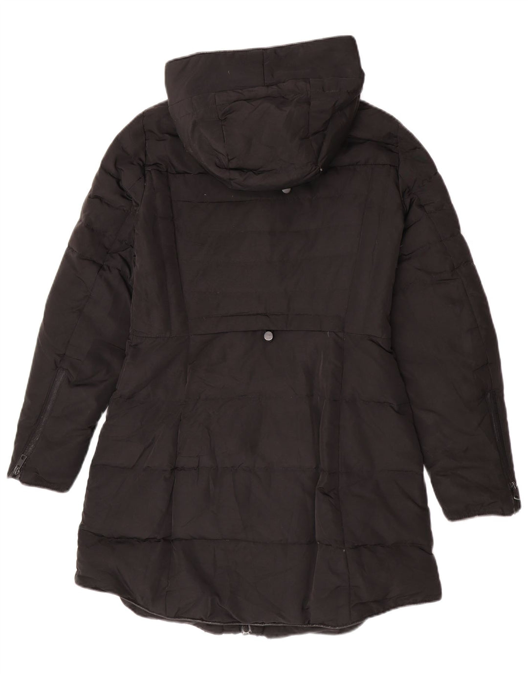 Cappotto imbottito con cappuccio da donna Zara UK 14 medio nero