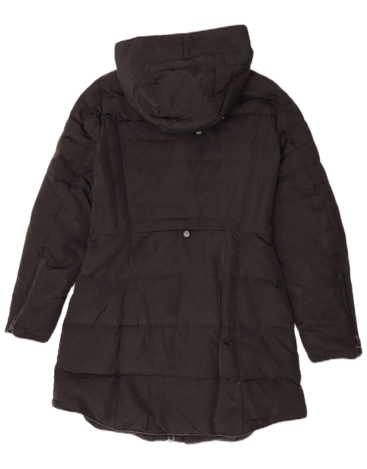 Cappotto imbottito con cappuccio da donna Zara UK 14 medio nero