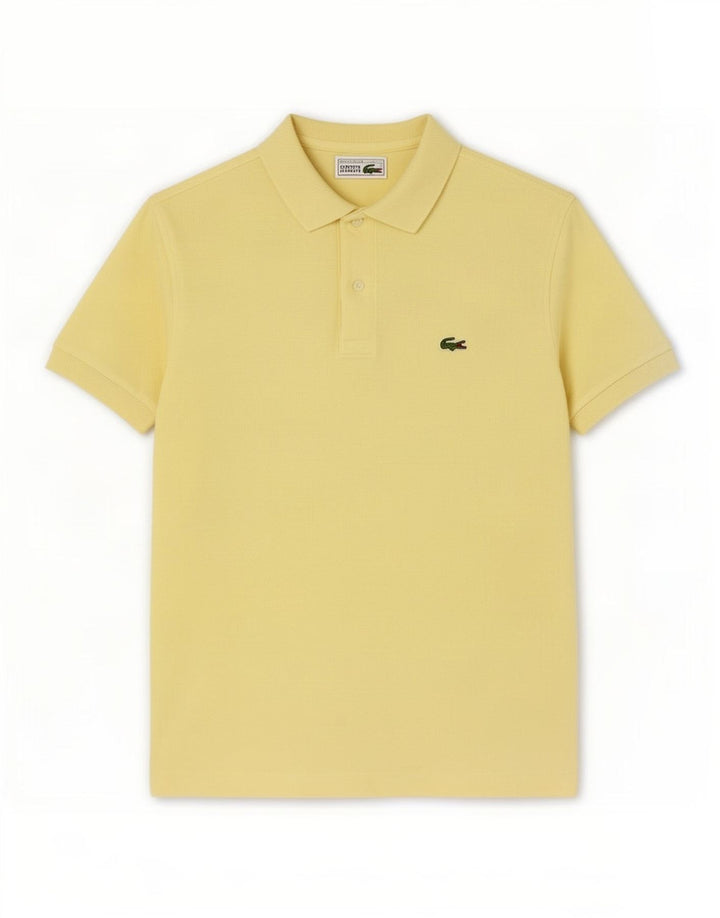 Polo da uomo Lacoste taglia 4 media in cotone giallo