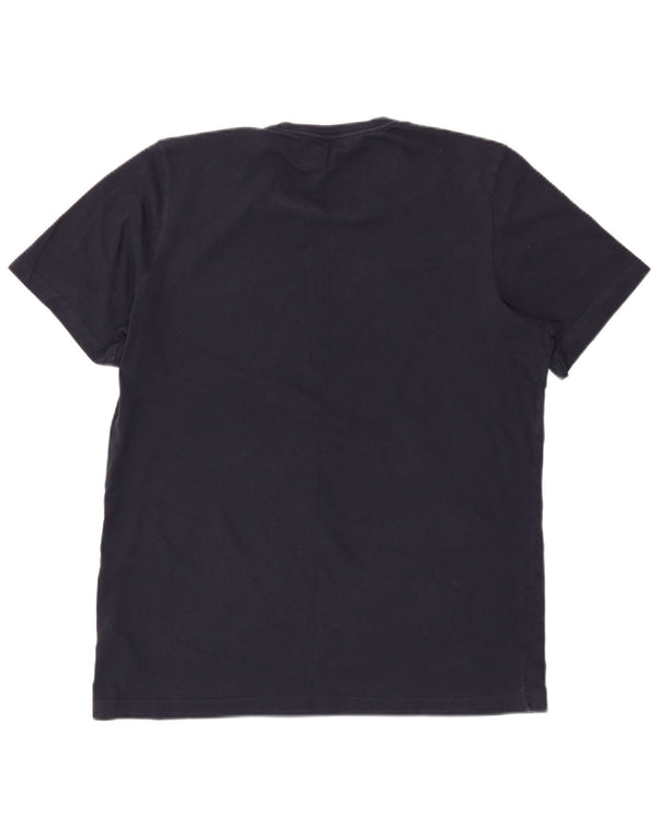 T-shirt grafica da uomo Adidas Top XL in cotone blu navy