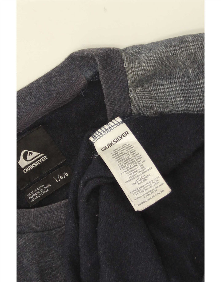 Felpa da uomo Quiksilver Maglione grande blu navy in cotone color block