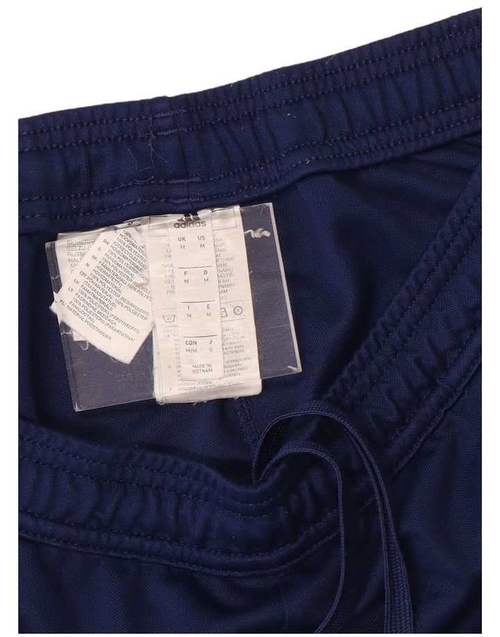 Pantaloni da tuta da uomo Adidas medi sportivi in poliestere blu navy