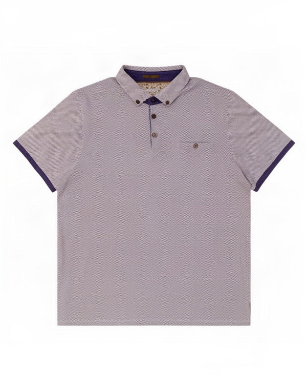 Polo da uomo Ted Baker taglia 6 2XL cotone blu