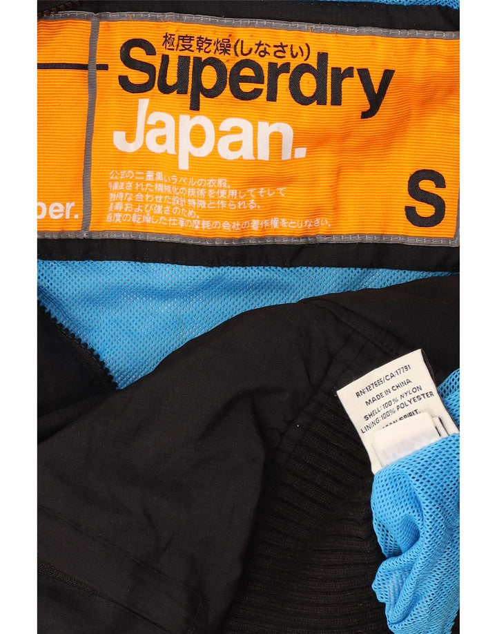Giubbotto bomber grafico da donna Superdry UK 10 piccolo nylon nero