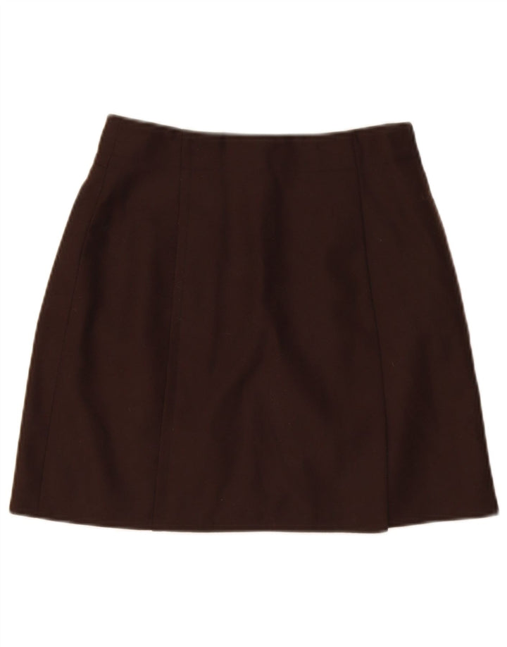 Minigonna vintage da donna W26 piccola marrone