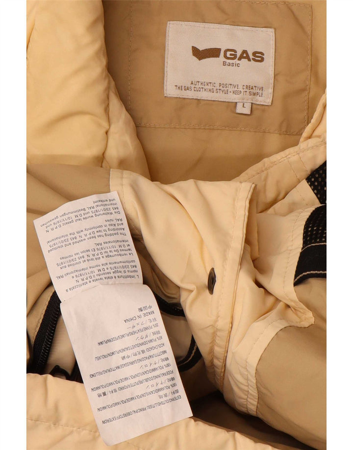 Gilet imbottito da uomo Gas UK 40 Large Beige in poliammide