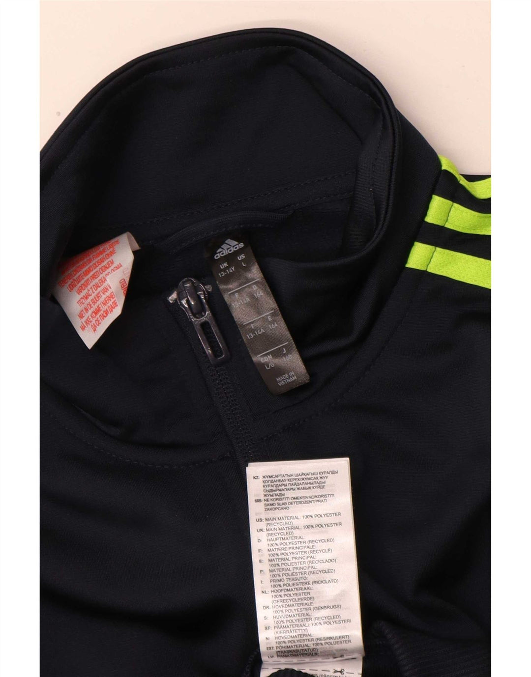 Giacca da tuta Adidas Aeroready da ragazzo 13-14 anni in poliestere blu navy