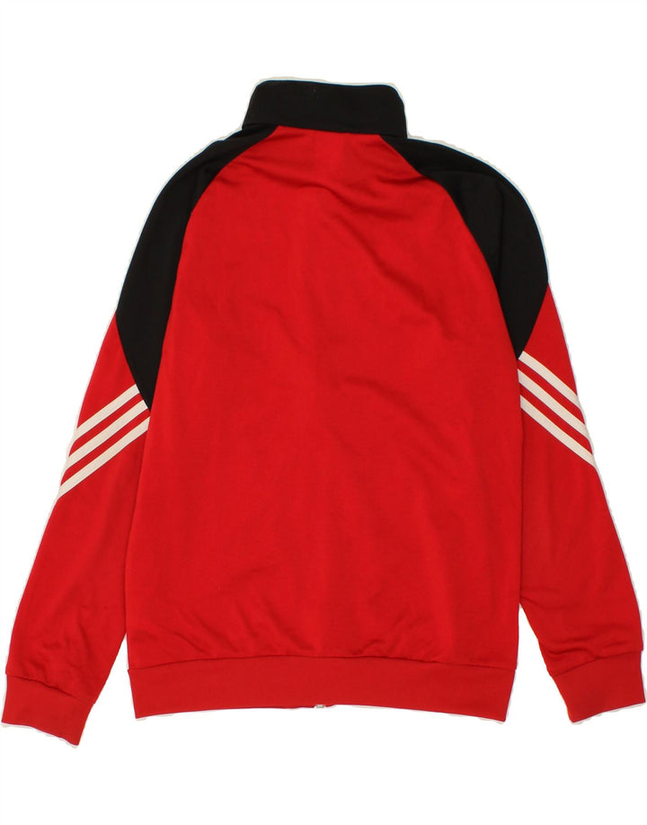 ADIDAS Boys Tracksuit Top Jacket 13-14 Years XL Red Colourblock Polyester Vintage Adidas and Second-Hand Adidas from Messina Hembry 