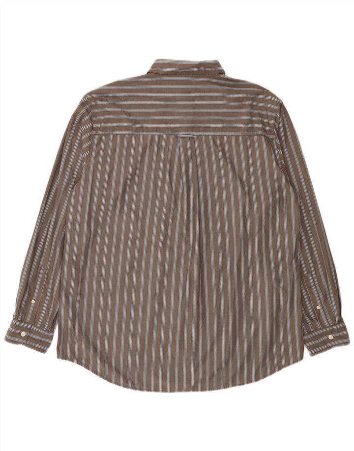 Camicia Chaps da uomo Easy Care XL in cotone gessato grigio