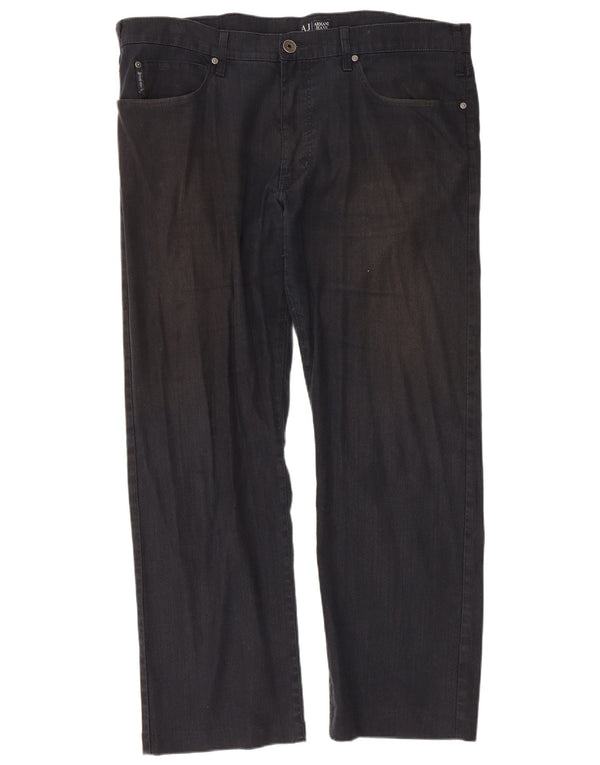 Pantaloni casual dritti da uomo Armani W42 L30 neri