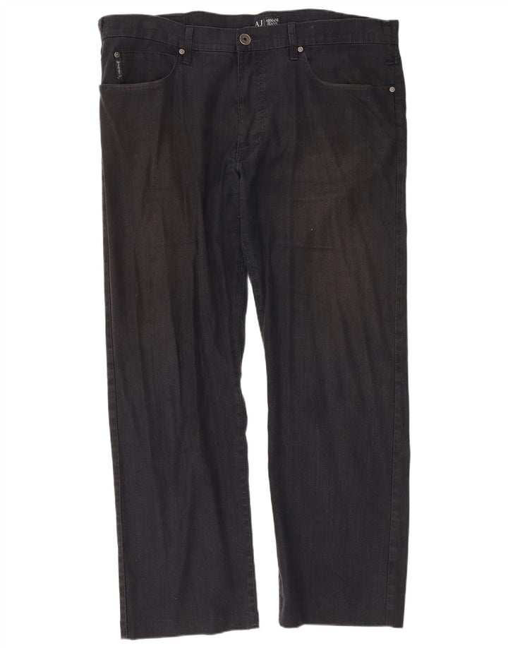 Pantaloni casual dritti da uomo Armani W42 L30 neri