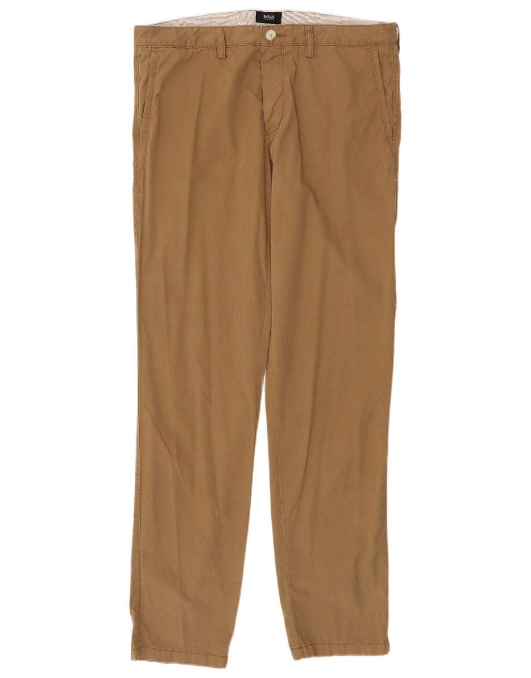 Pantaloni chino dritti da uomo HUGO BOSS EU 48 Medio W38 L33 Cotone beige