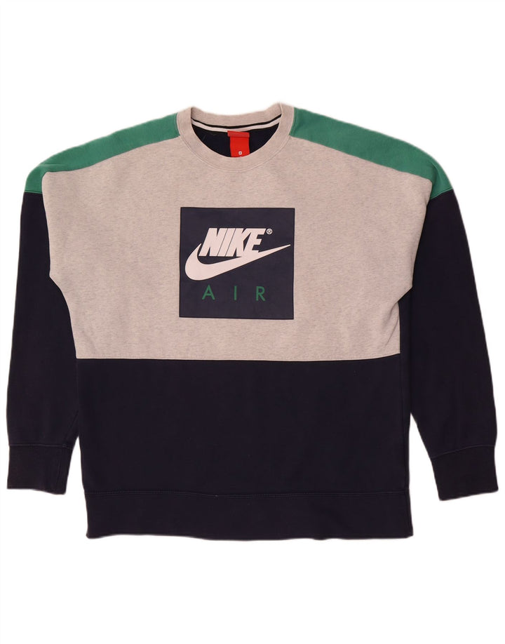 Felpa grafica da uomo Nike Felpa media in cotone color block multicolore