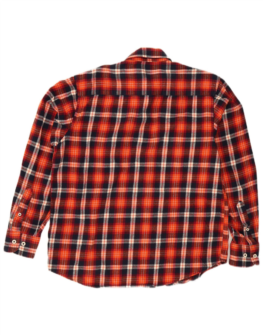 Camicia vintage da uomo in flanella a quadri rossi grandi