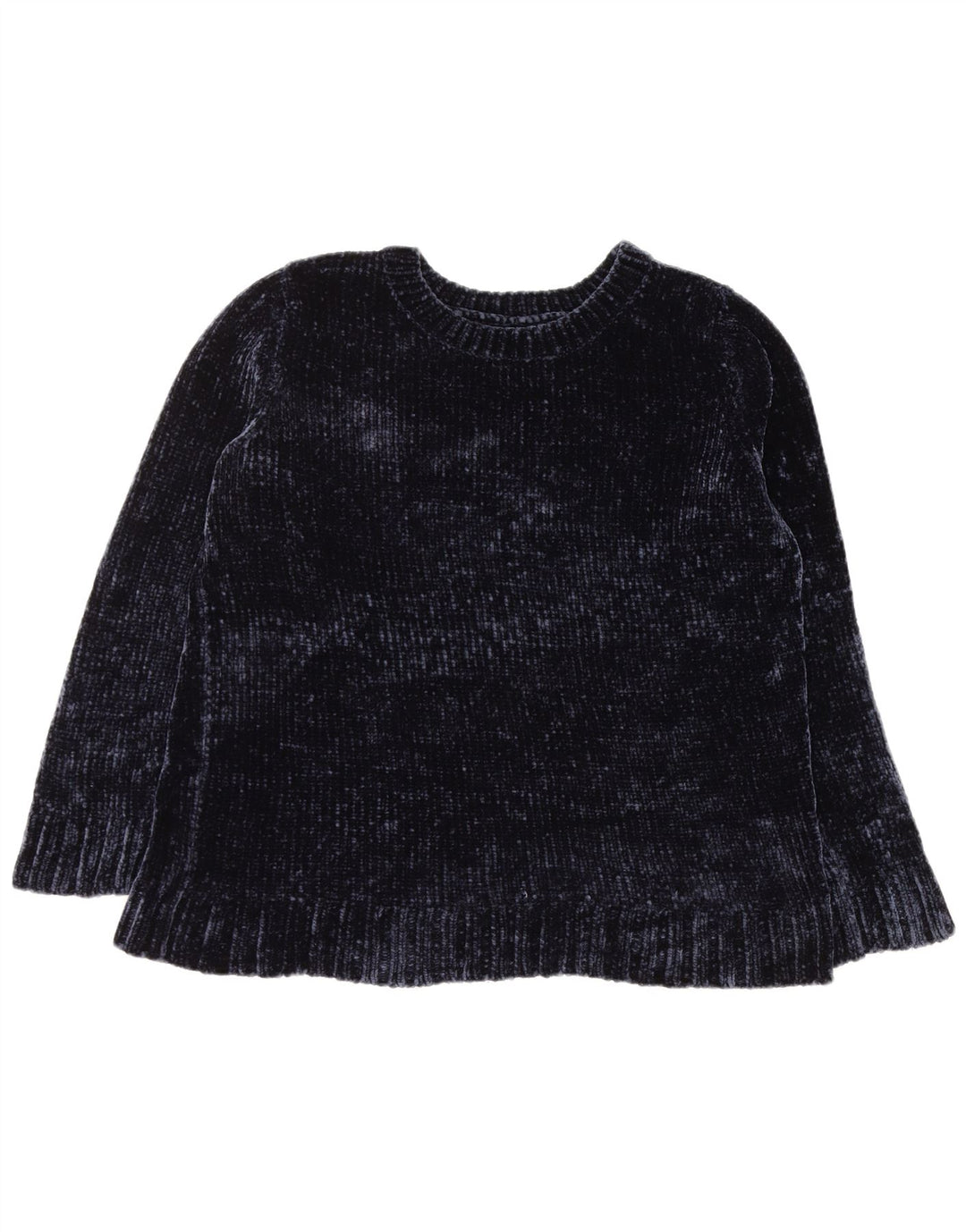 Maglione maglione girocollo da donna ORVIS UK 16 Grande poliestere blu navy