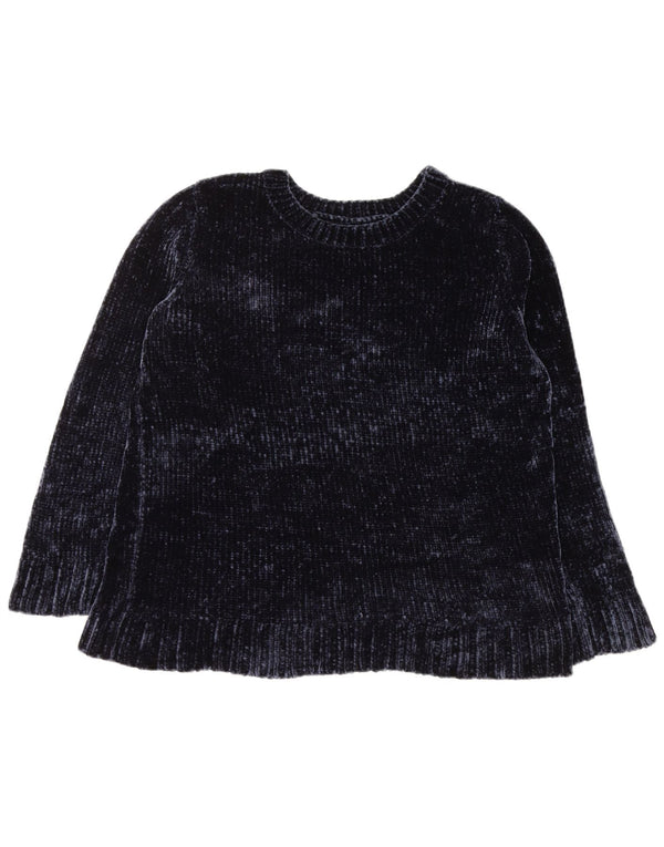 Maglione maglione girocollo da donna ORVIS UK 16 Grande poliestere blu navy