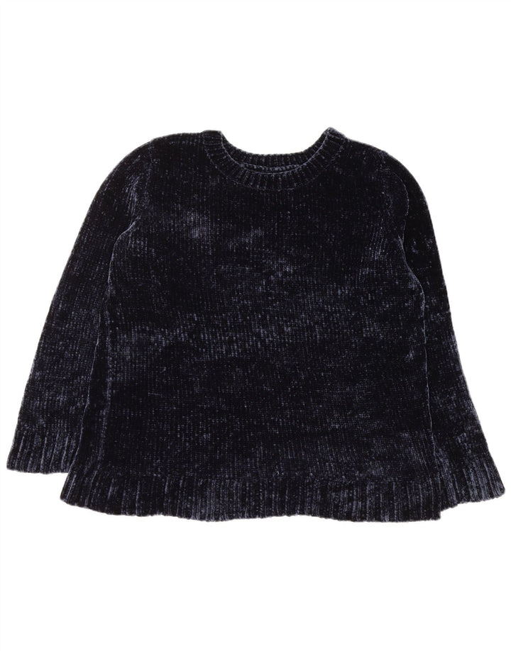 Maglione maglione girocollo da donna ORVIS UK 16 Grande poliestere blu navy