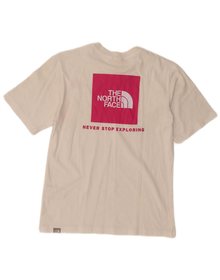 THE NORTH FACE T-shirt grafica da donna Top UK 6 XS Cotone bianco