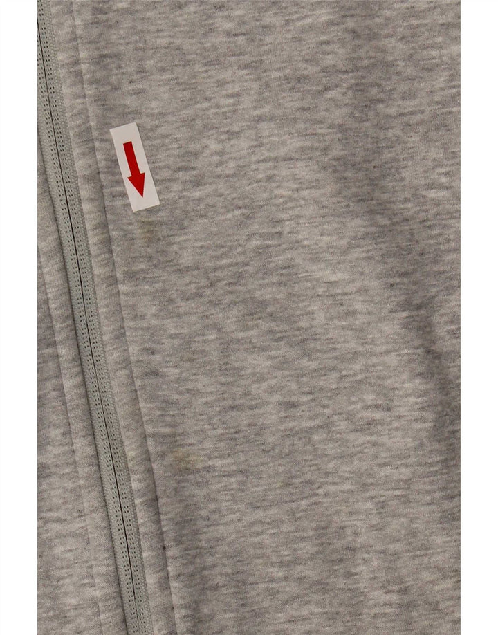 Felpa con cappuccio e zip da uomo Puma XL in cotone grigio