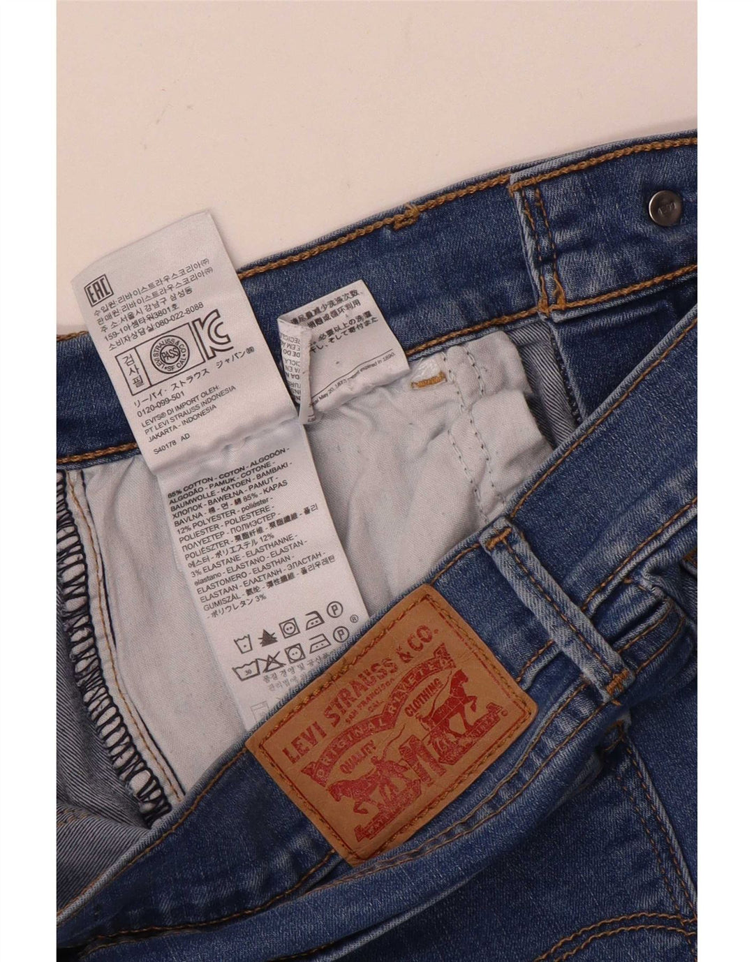Jeans Levi's da donna 710 super skinny W29 L32 cotone blu
