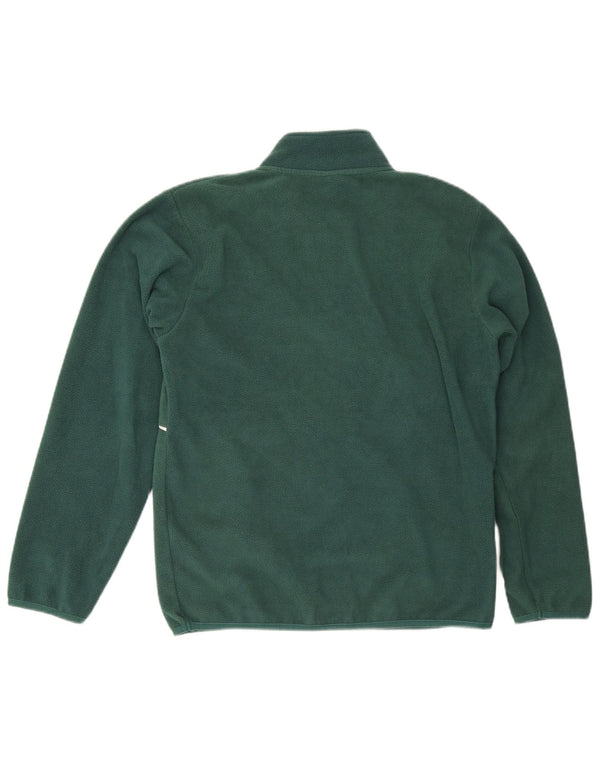 UMBRO Maglione in pile con collo con zip grafica da uomo, piccolo poliestere a righe verdi